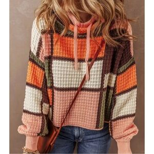 Colorful Patchwork Women's Sweater